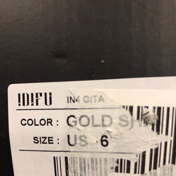 Brand new in box size 6 gold glitter shoes - Picture 2 of 2